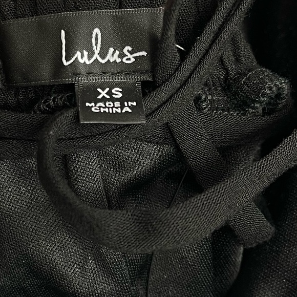 NWT LuLu’s Lost in Paradise Black Maxi Dress XS Lulus Open Back Sexy Side Slits - Picture 5 of 14